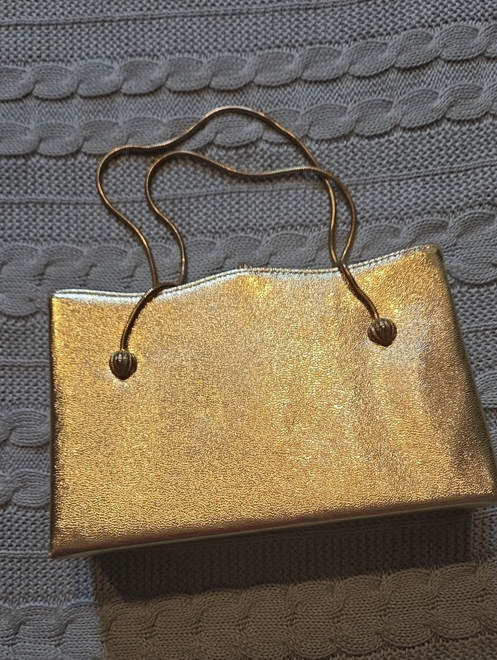 Vintage After Five Clutch W/ Coin Purse  50s 60s Gold Lining Chain Made In USA